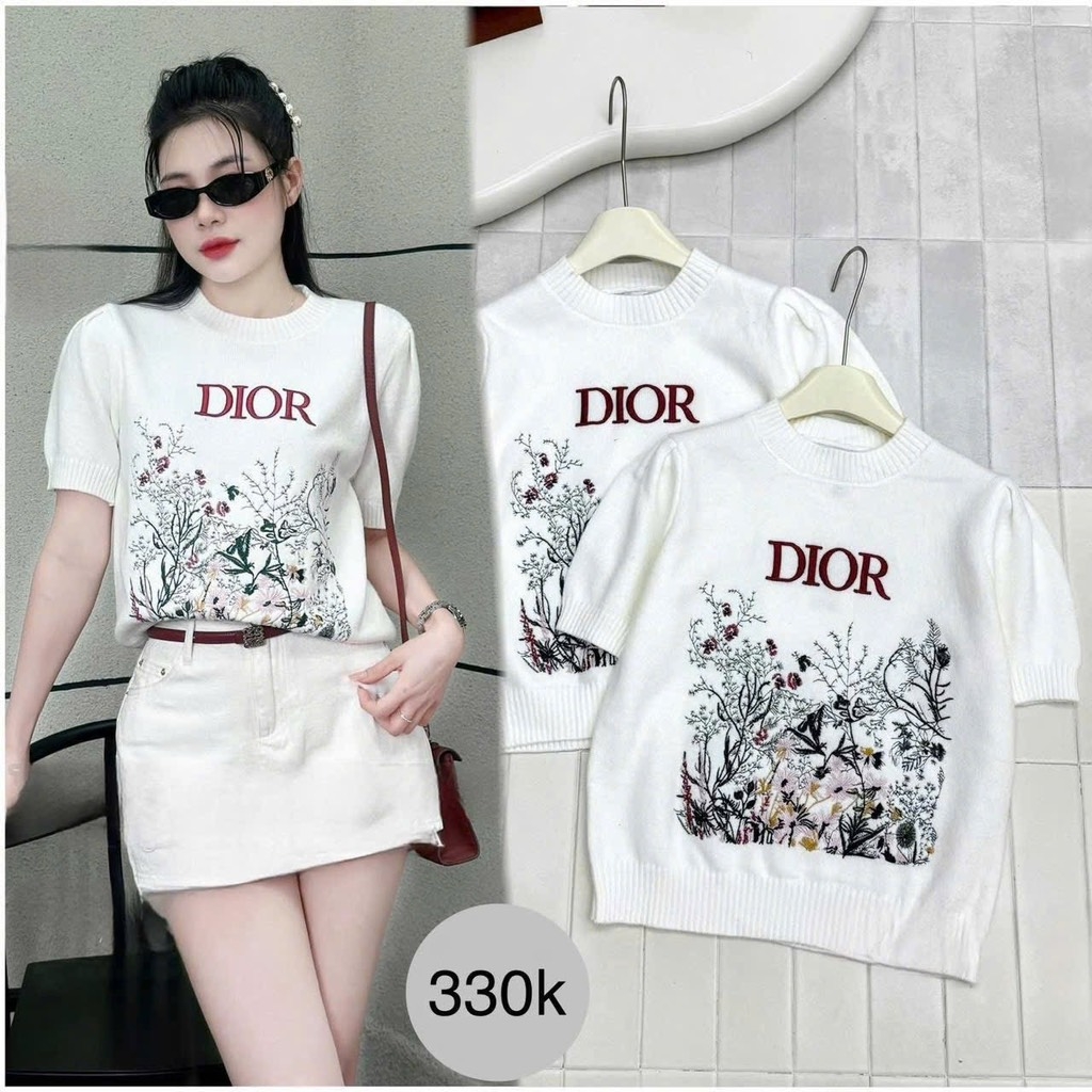 ÁO LEN DIOR HOA LÁ NỮ