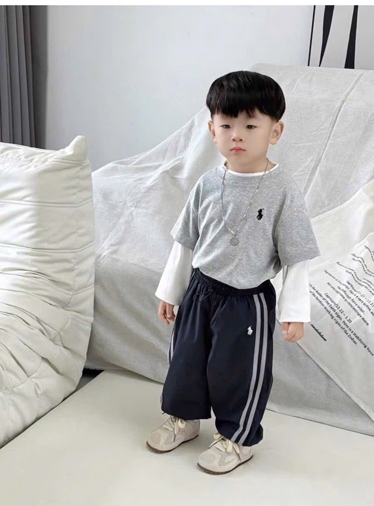 SÉT  3  QUẦN NỈ GIÓ BO GẤU THÊU NGỰA  CHO BÉ SIÊU THOẢI MÁI CHO BÉ VẬN ĐỘNG