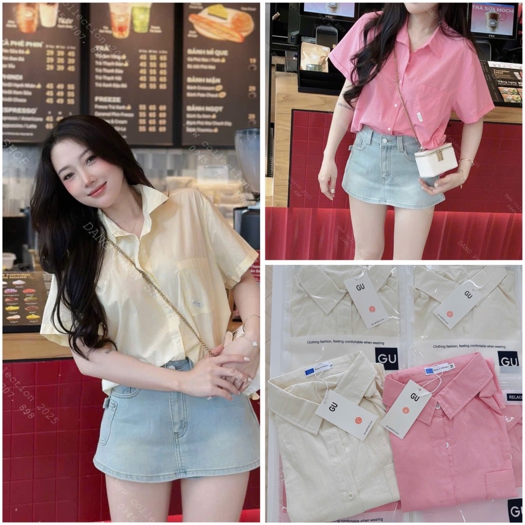 ÁO SƠ MI CÀI SAU 2 MÀU TÚI TRƯỚC NỮ (SALE 75k)