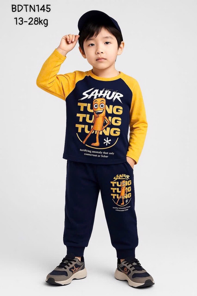 SET BỘ DÀI TAY HOẠT HÌNH BÉ TRAI SIZE ĐẠI