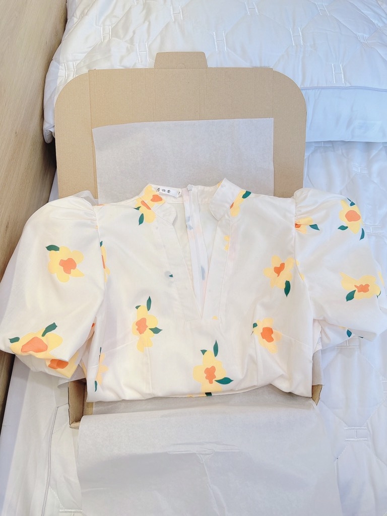 VÁY CỔ V XOÈ BÈO 2 LỚP XẢ 119k