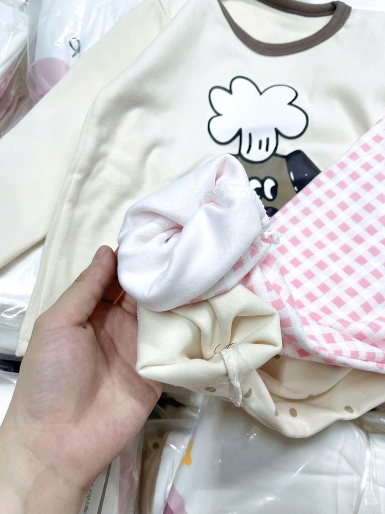 SET 2 BỘ DÀI NỈ LÔNG HỒNG BÉ GÁI