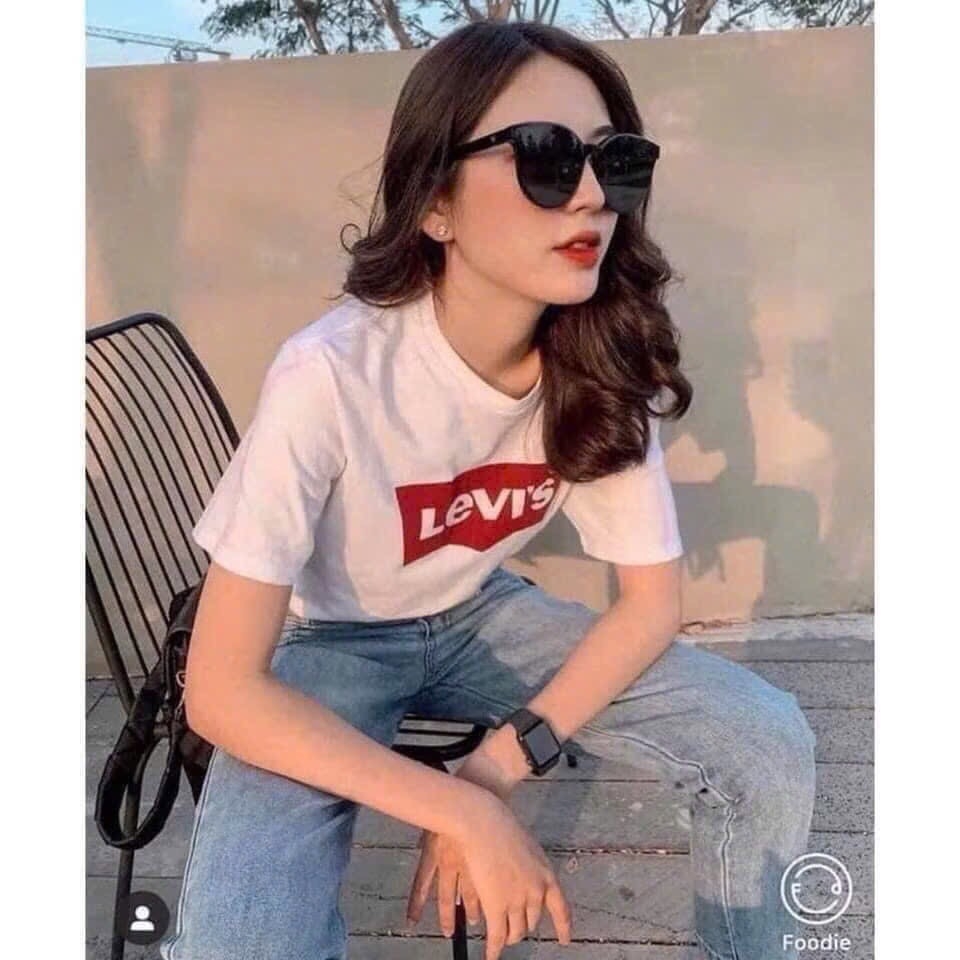 ÁO PHÔNG LEVIS CHỮ ĐỎ NỮ SẴN