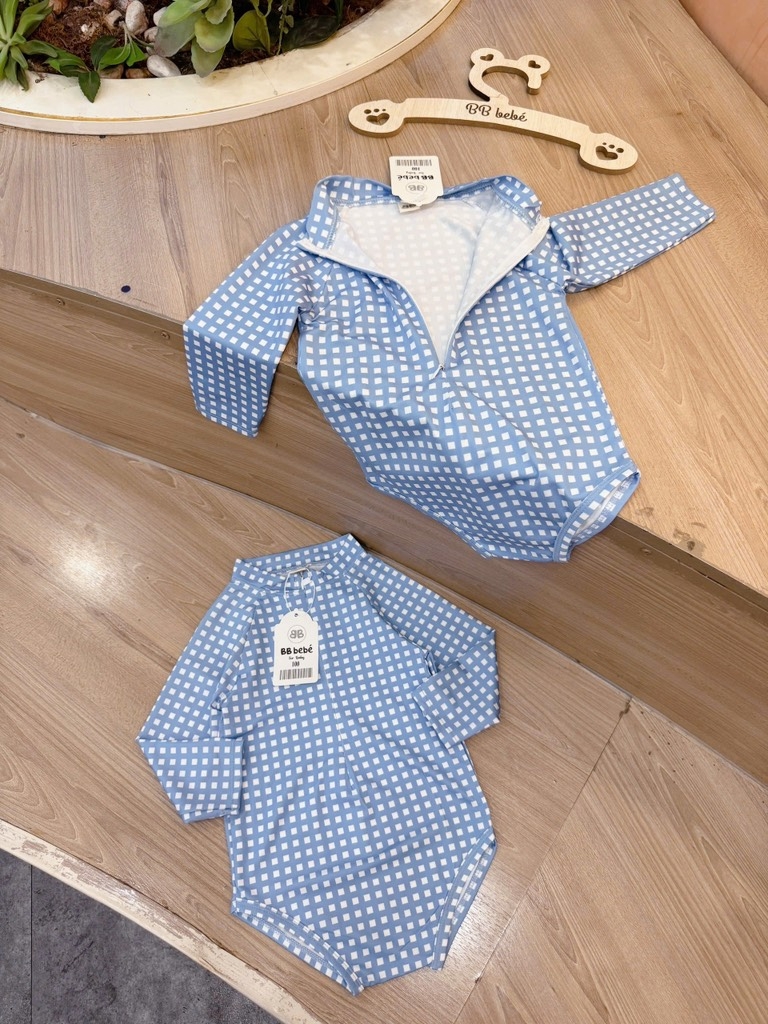 ĐỒ BƠI KẺ CARO CHO BÉ TRAI BÉ GÁI SẴN (XẢ 30k)