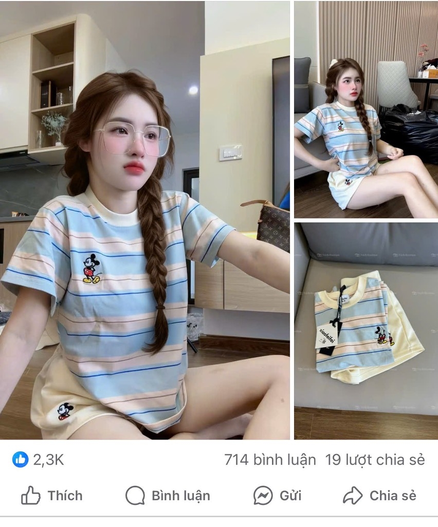 SET MICKEY KẺ PHỐI QUẦN MÌ HÀN NỮ