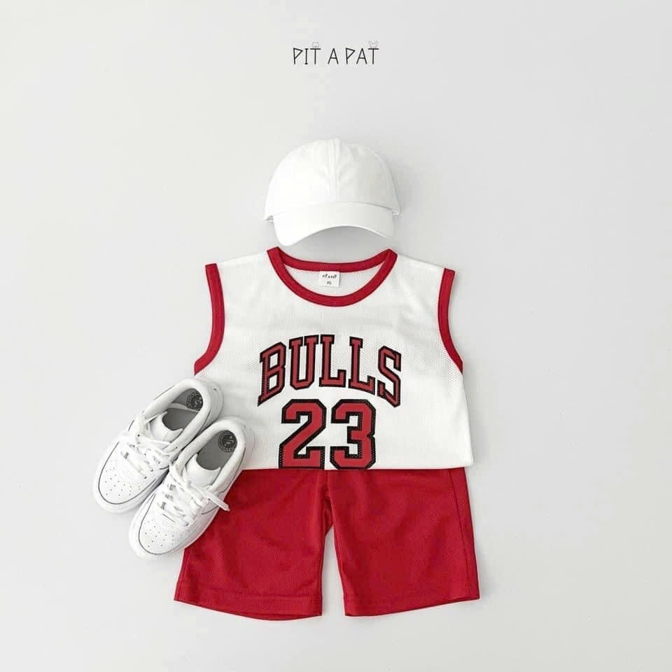 SET 2BỘ BÓNG RỔ BULL 23 CHO BÉ TRAI SẴN (XẢ 69k)