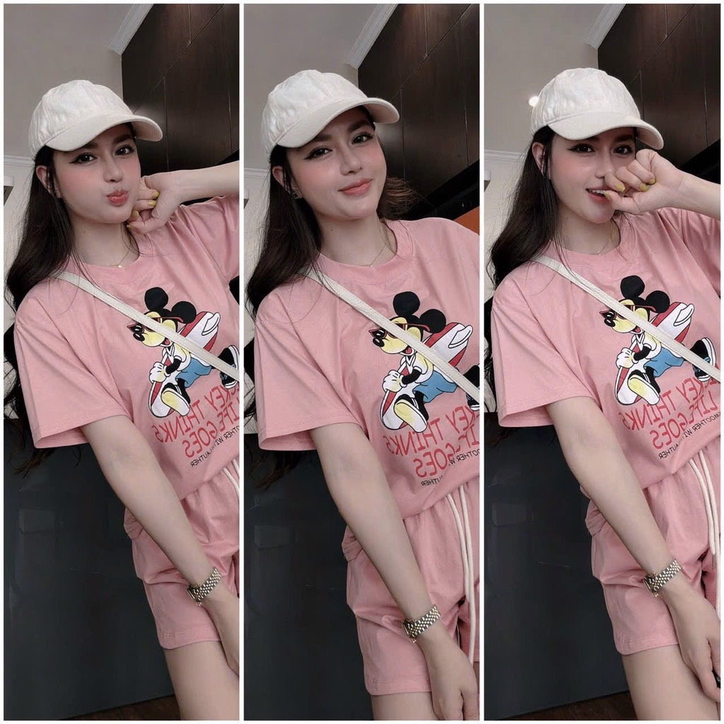 SET BỘ CỘC HỒNG MICKEY NỮ SẴN