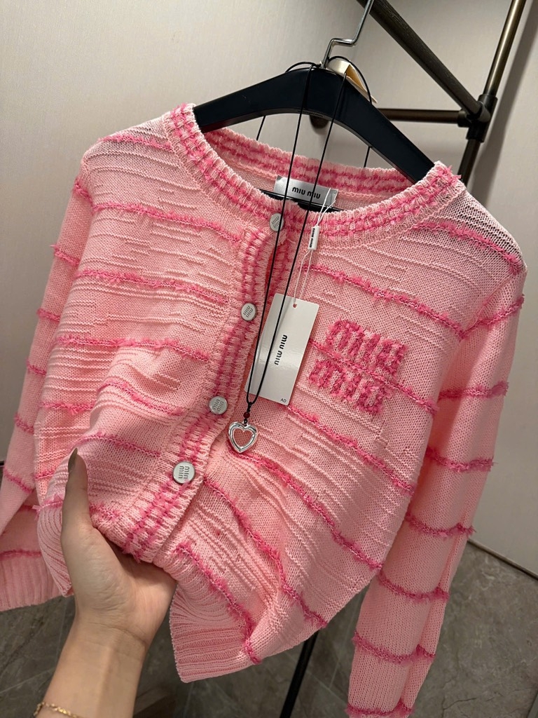 ÁO LEN CAẢDIGAN HỒNG MIU MIU NỮ