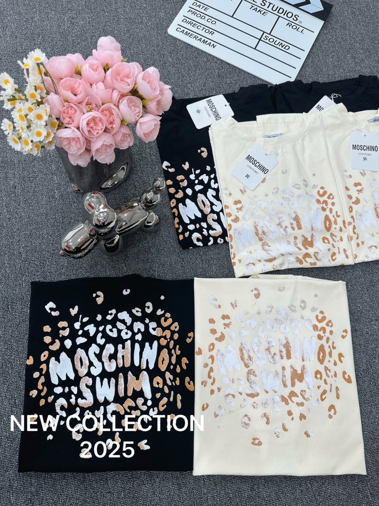 ÁO PHÔNG MOSCHINO CỘC TAY NỮ SẴN (SALE 60k)