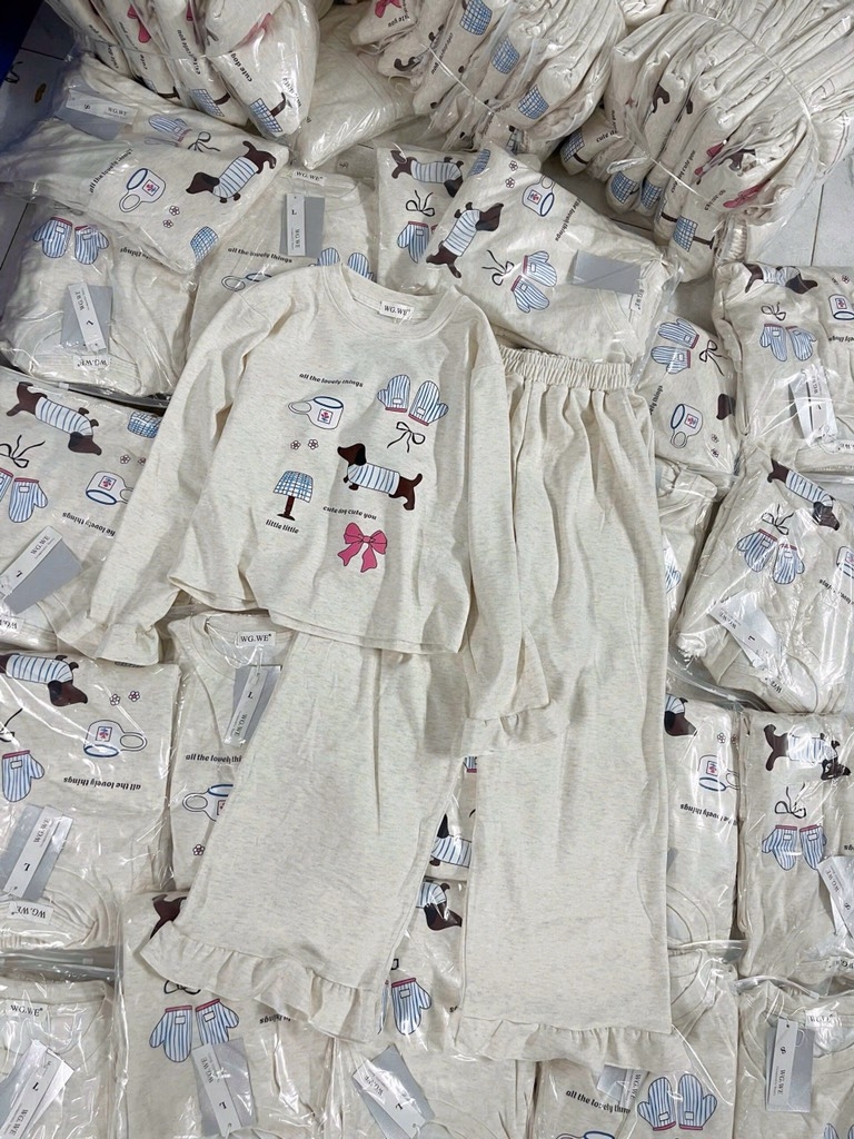 SET BỘ DÀI BE CHÓ VIỀN NHÚN NỮ THU ĐÔNG SẴN