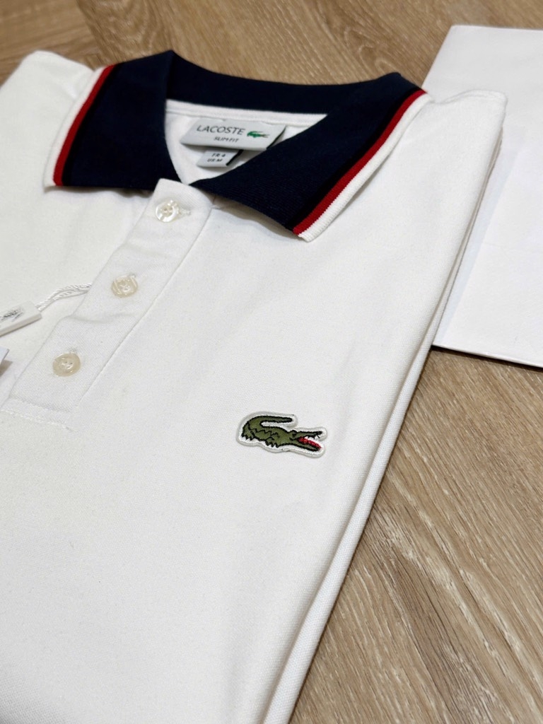 ÁO POLO LACCOST PHỐI CỔ THAN NAM
