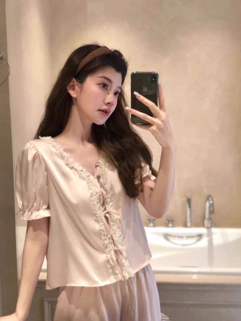 SET BỘ PIJAMA LỤA CỘC NỮ(XẢ 95k)
