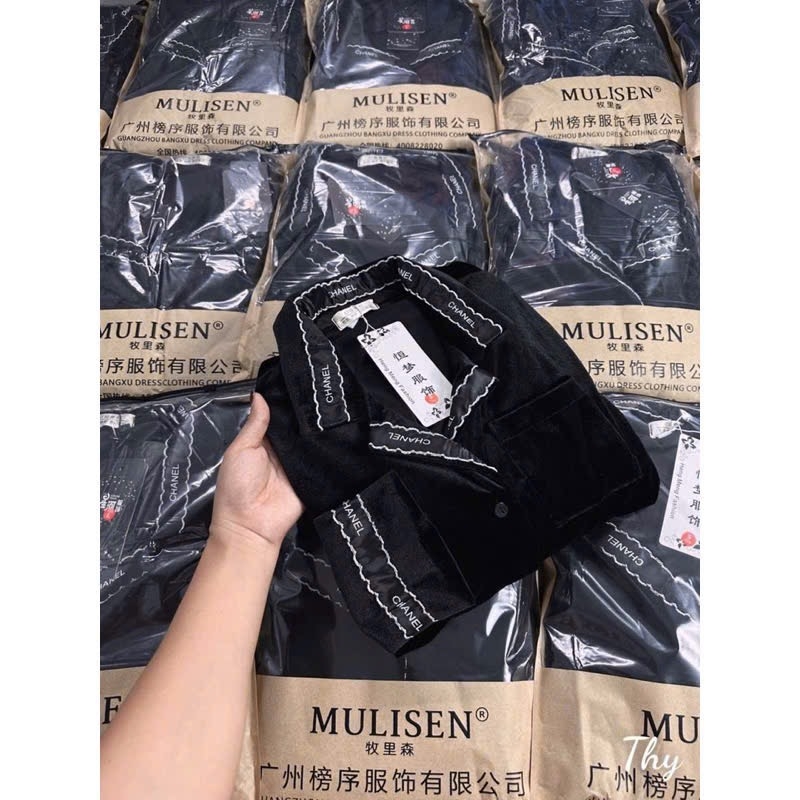 SET BỘ DÀI NHUNG CHANEL NỮ THU ĐÔNG SẴN