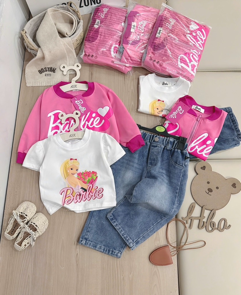 SET DÀI 3 CHI TIẾT BABI HỒNG QUẦN BÒ BÉ GÁI