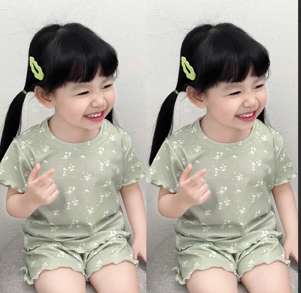 SET 3 BỘ HOA NHÍ HỒNG XANH TRẮNG BÉ GÁI(XẢ 139k)