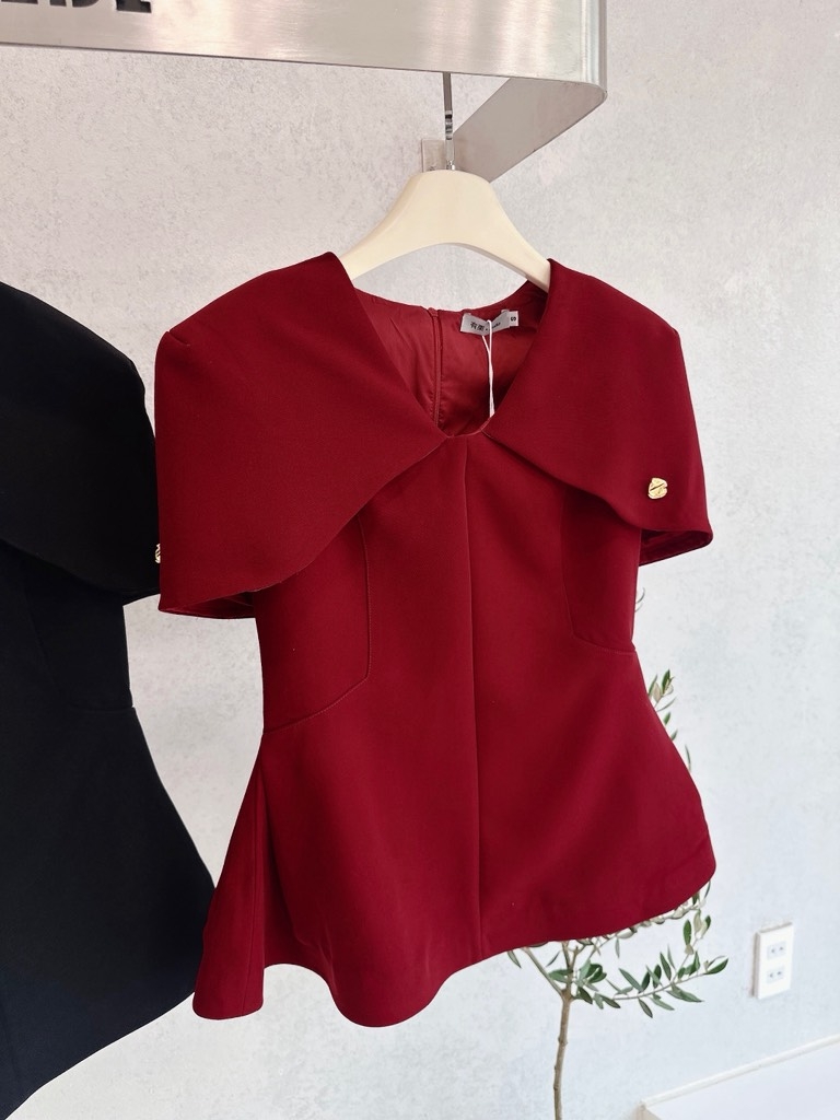 ÁO CỘC CHOÀNG VAI HAI LỚP LI EO KÈM TAG NỮ SẴN (SALE 129k)