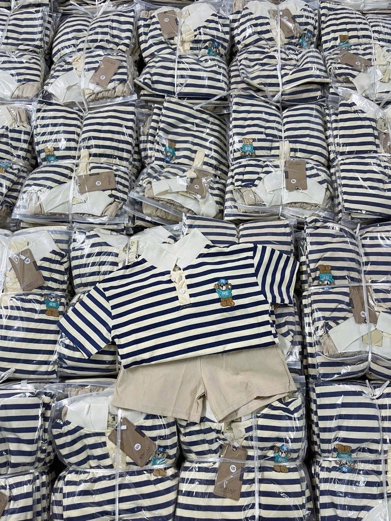 SET ÁO KẺ QUẦN BE BÉ TRAI