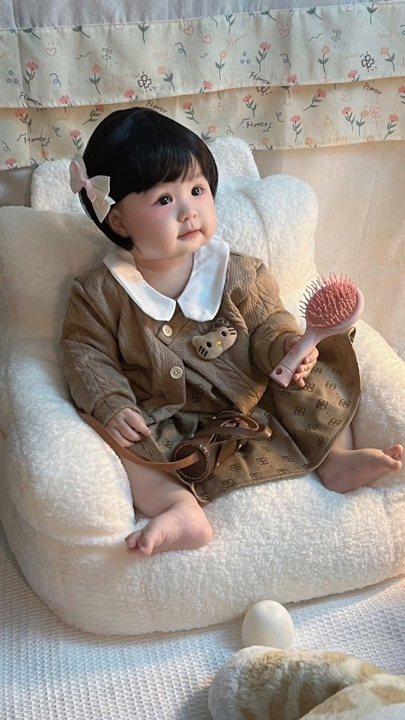 SET CARDIGAN DÀI TAY KÈM VÁY NÂU TÂY BÉ GÁI