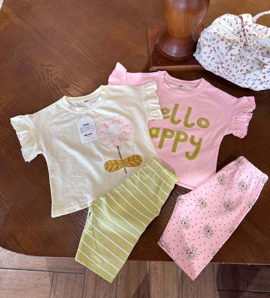 SET 2 BỘ HELLO HAPPY QUẦN NGỐ BÉ GÁI( xả 89k )