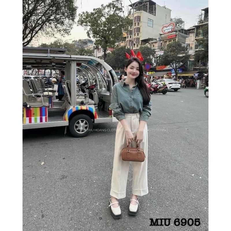 QUẦN VẢI SUÔNG ỐNG GẬP(xả55k)