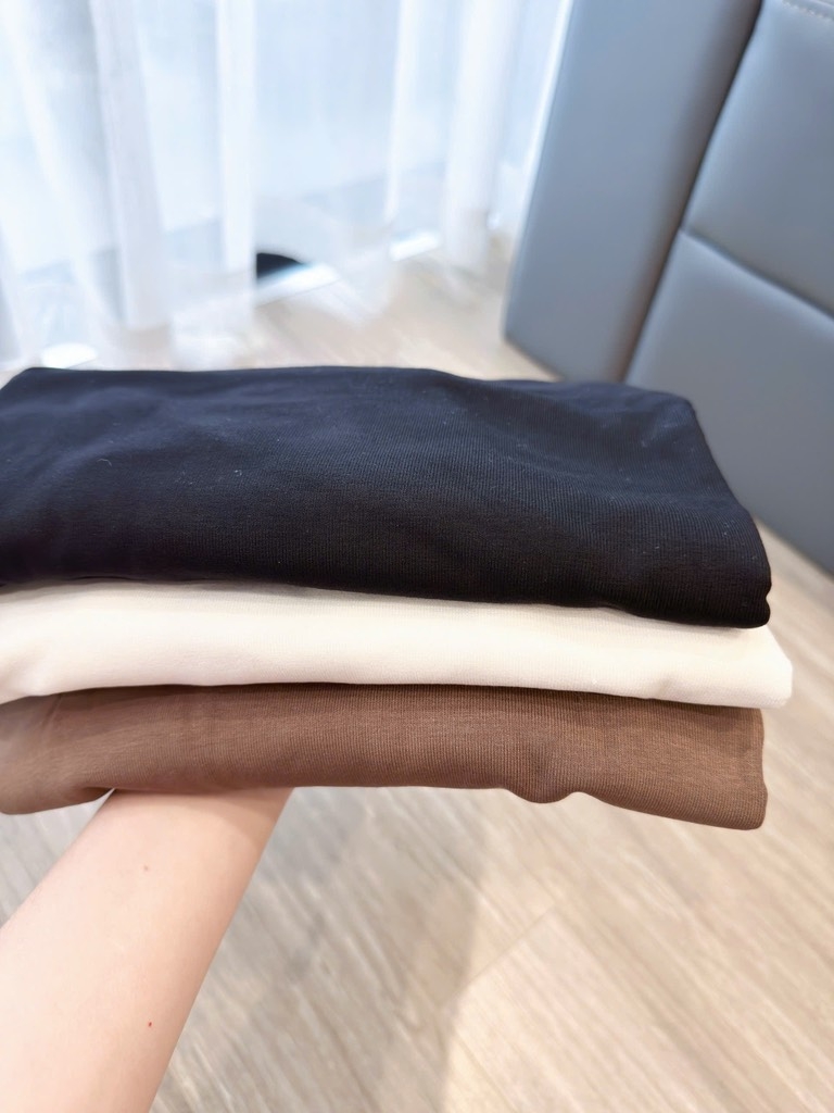 SET 3 ÁO ZIP LÔNG GIỮ NHIỆT ĐEN TRẮNG BE NỮ THU ĐÔNG SẴN