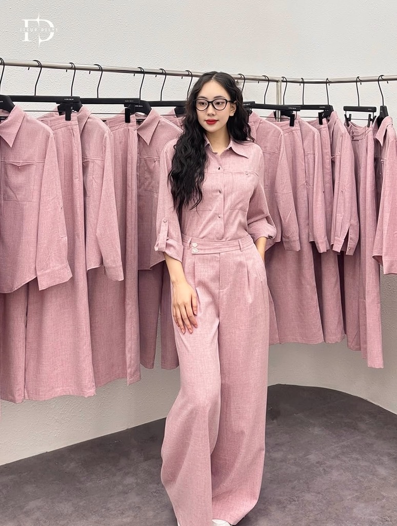 SET BỘ DÀI QUẦN SUÔNG LI ĐAI TAY DÀI CÁ LẬT NỮ THU ĐÔNG