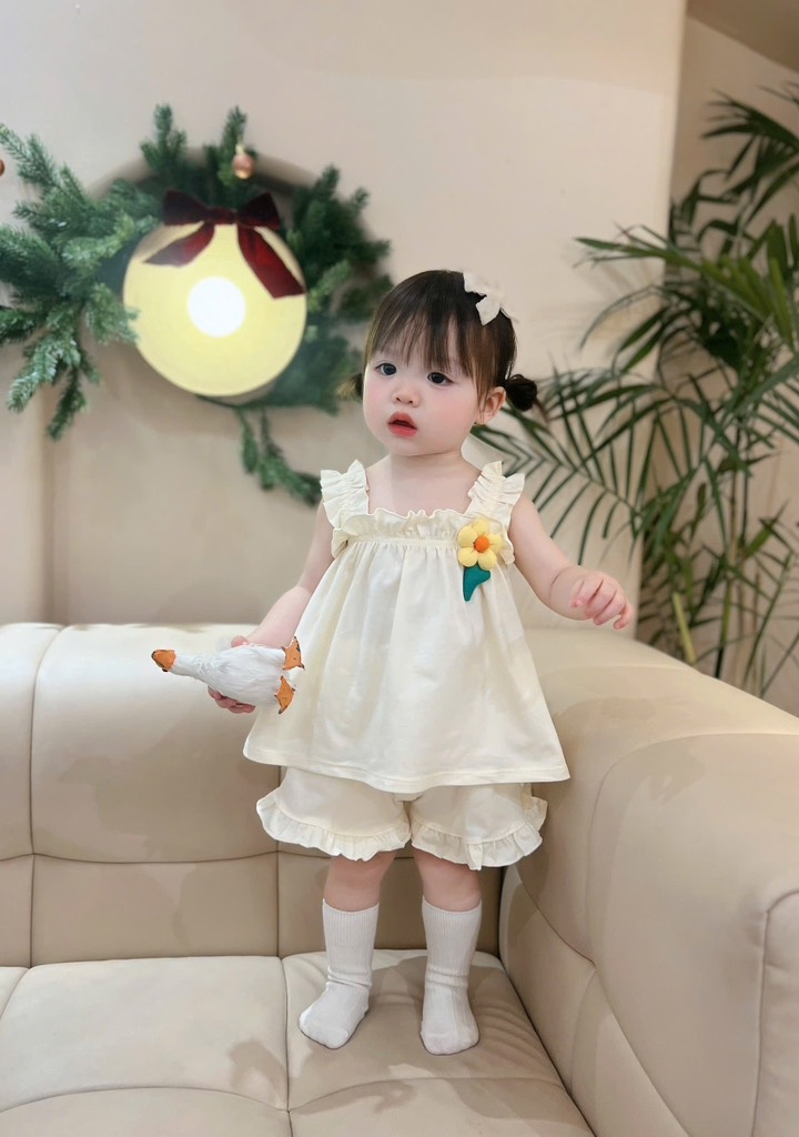 SET 2 BỘ 2 DÂY BÈO ĐÍNH HOA BÉ GÁI SẴN (SALE 95k)