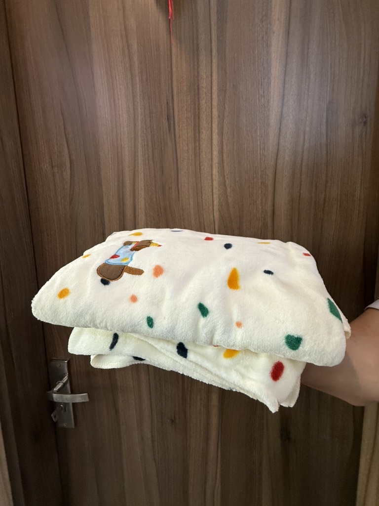 ĐỒ PHÒNG TẮM - SET 3 KHĂN TẮM CÚN CHẤM BI
