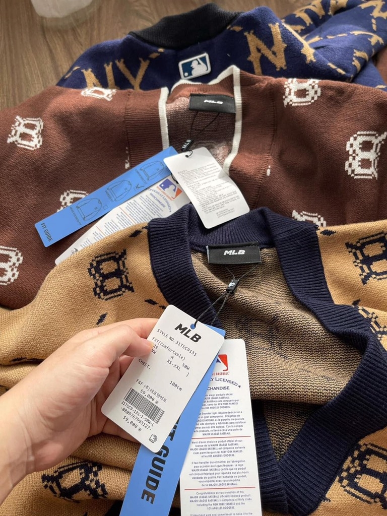 ÁO LEN NỮ CARDIGAN MLB HÀNG TUỒN THU ĐÔNG SẴN( XẢ 150k)