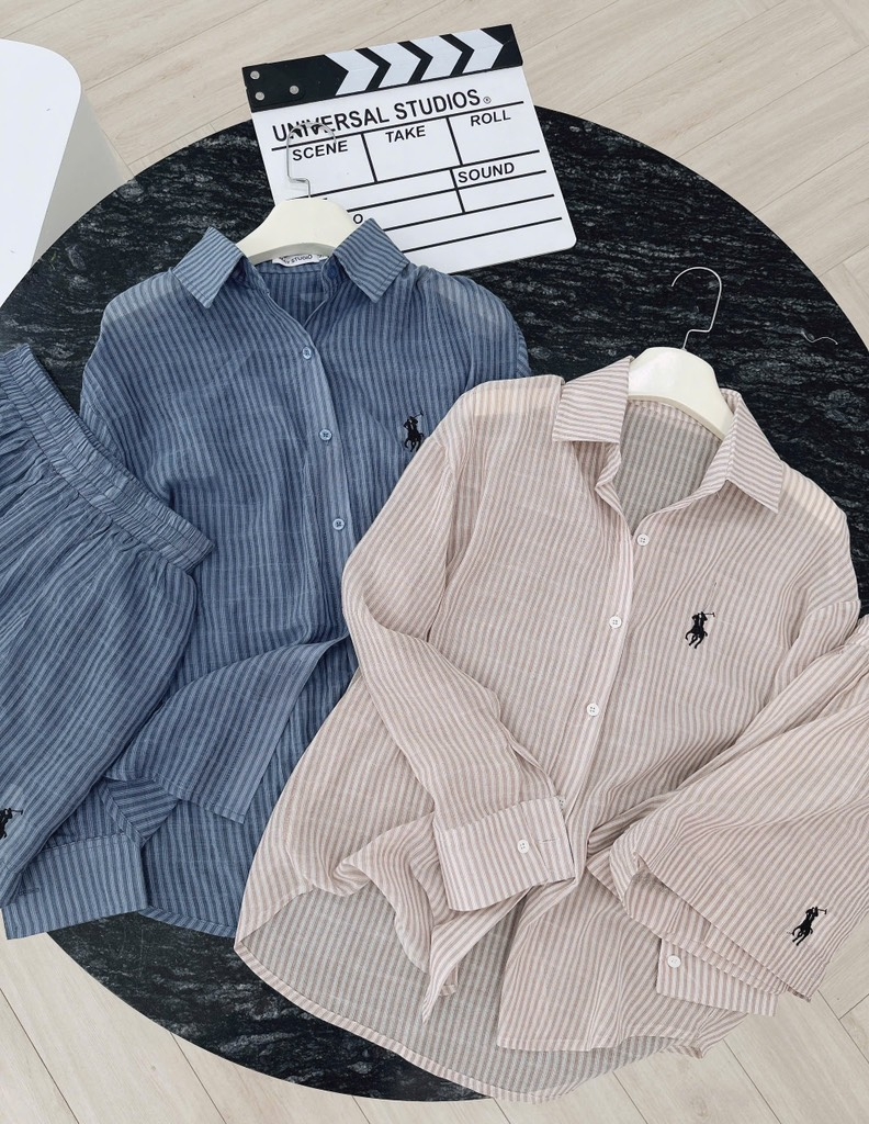 SET KẺ QUẦN 2 LỚP XẺ GẤU NỮ