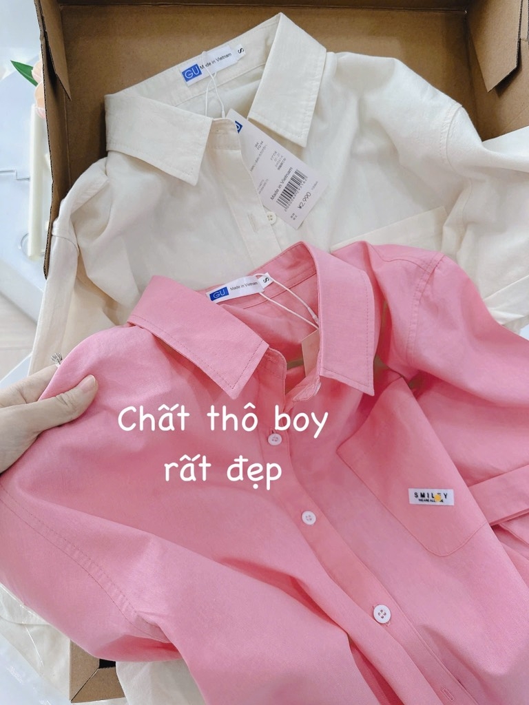 ÁO SƠ MI CÀI SAU 2 MÀU TÚI TRƯỚC NỮ (SALE 75k)