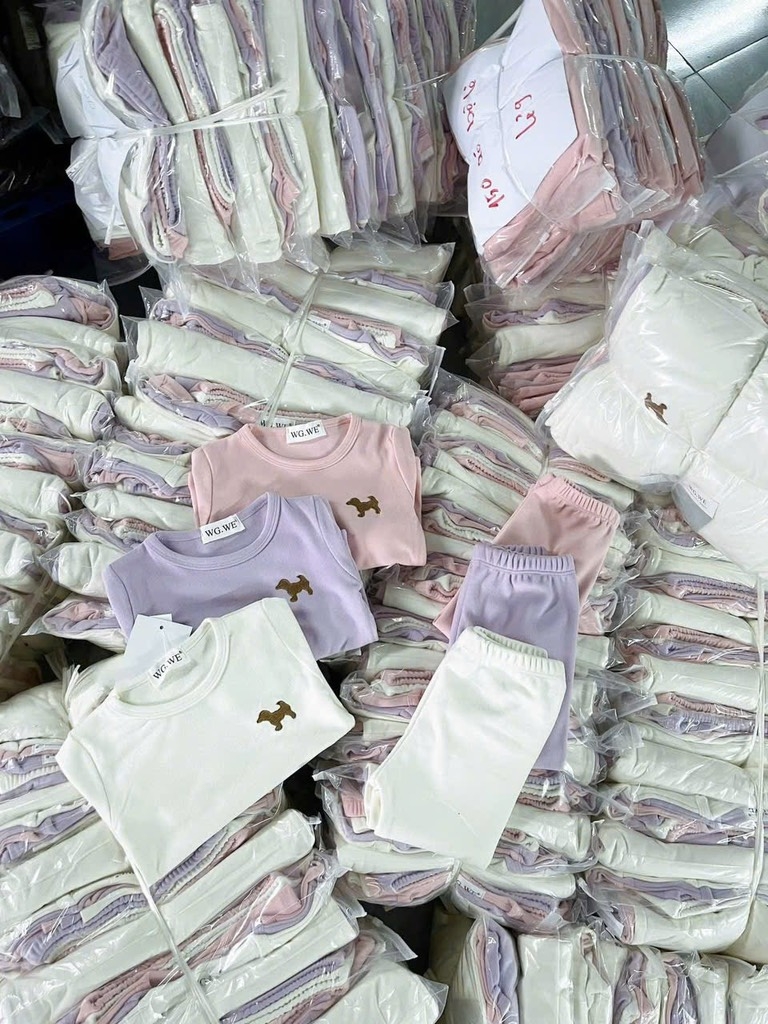 SET 3 BỘ DÀI NỈ LÔNG THÊU CHÓ BÉ GÁI SẴN