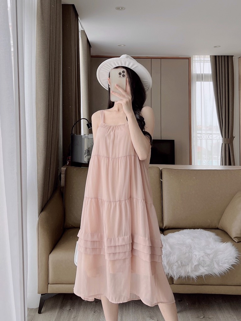 VÁY TƠ LI NGANG 3 TẦNG 2 LỚP