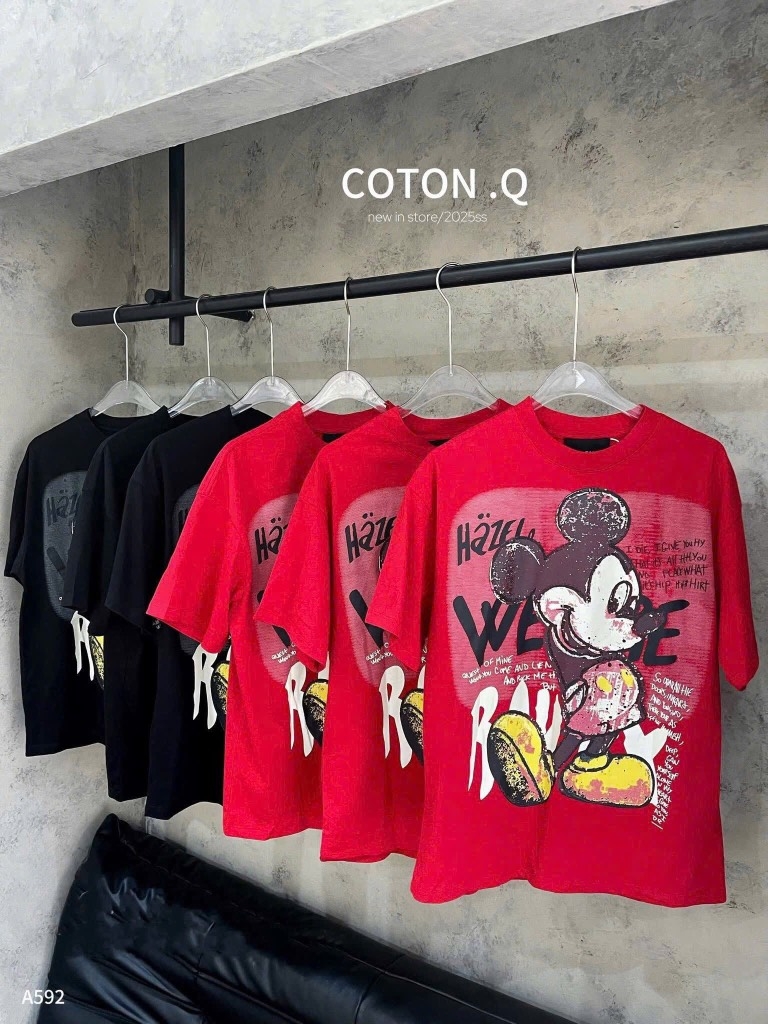 ÁO PHÔNG CHUỘT MICKEY 2 MÀU NỮ