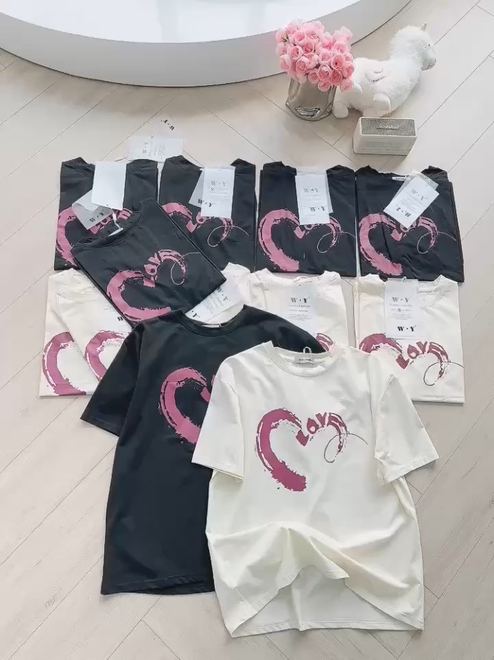 ÁO PHÔNG TIM LOVE HÀNG QC NAM NỮ SẴN (SALE 68K)