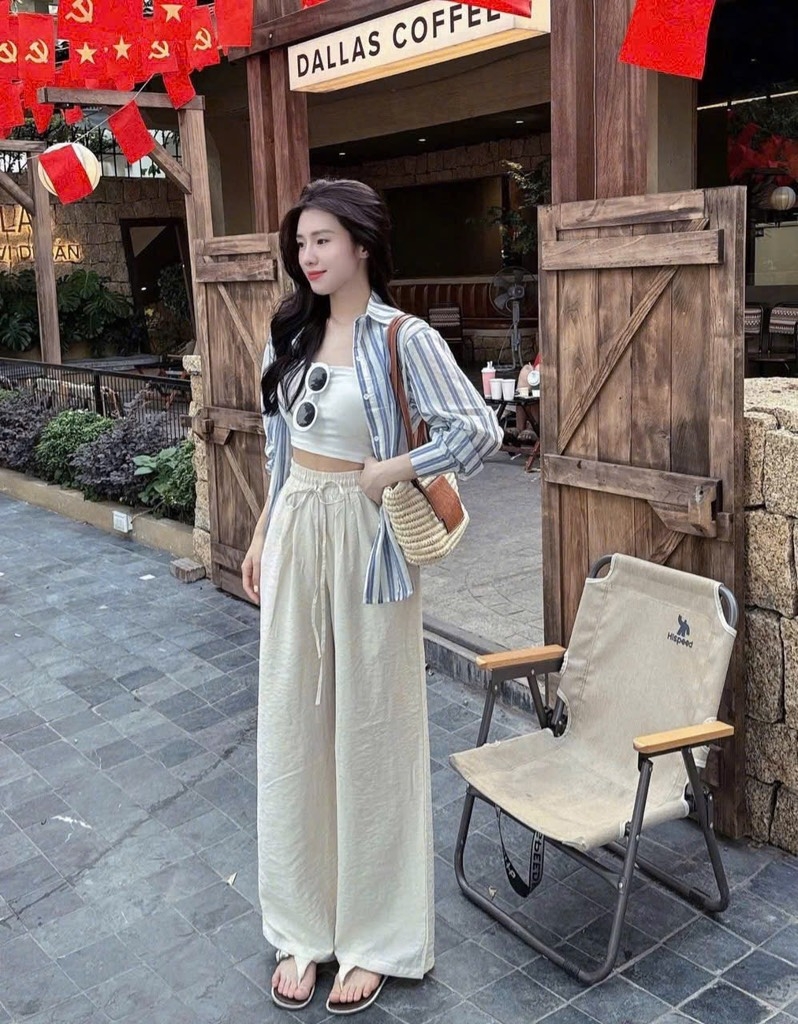 QUẦN ĐŨI DÁNG SUÔNG BUỘC DÂY NỮ