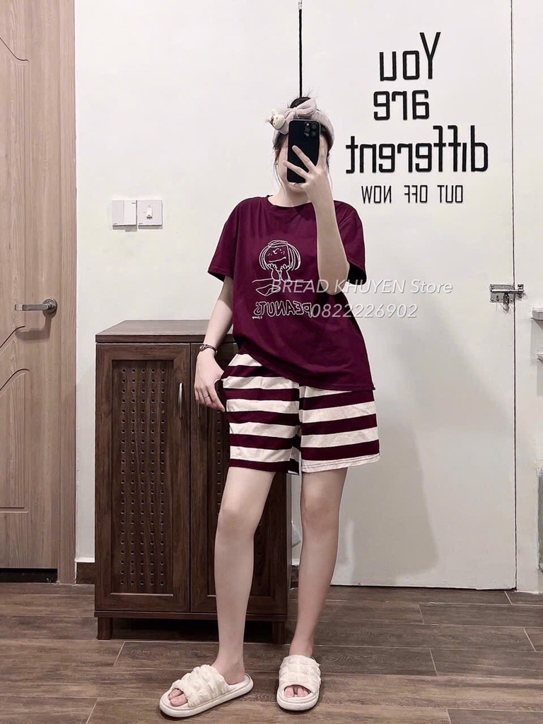 SET BỘ QUẦN KẺ NGANG NỮ