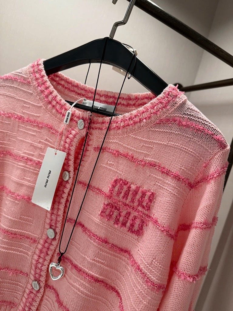 ÁO LEN CAẢDIGAN HỒNG MIU MIU NỮ