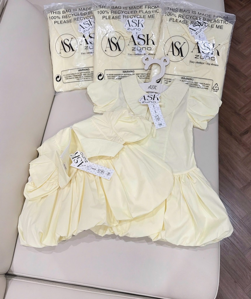 SET VÁY BÍ VÀNG CHANH BÉ GÁI