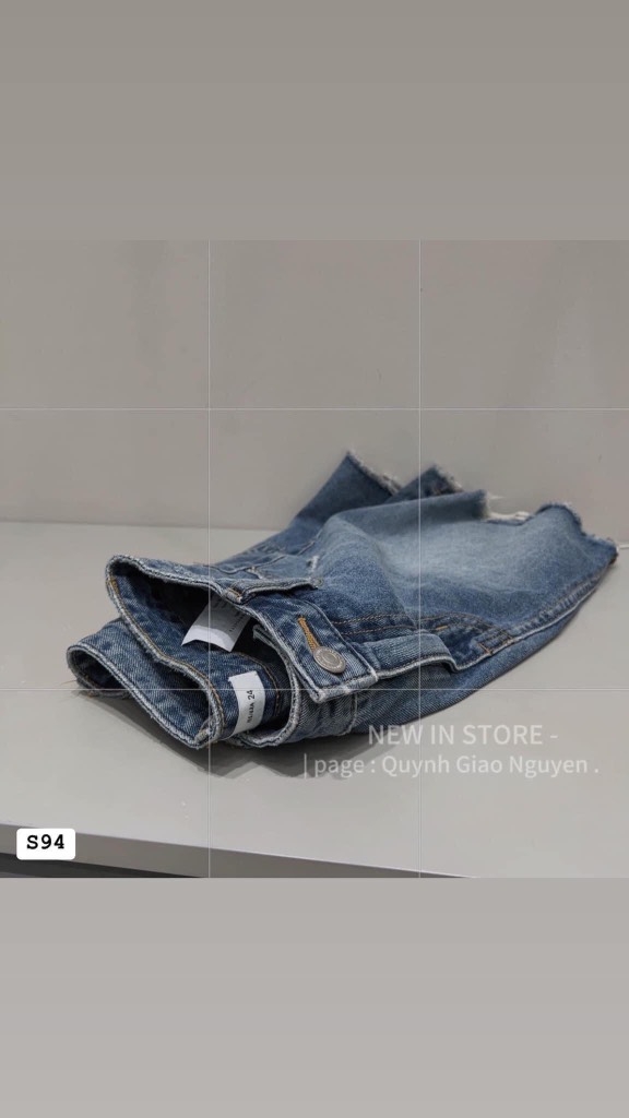 CHÂN VÁY JEAN NỮ RÁCH VIỀN SẴN- xả 70k