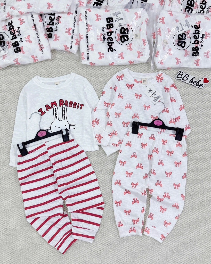SET 2 BỘ DÀI XƯỚC NƠ THỎ BÉ GÁI(XẢ 85k)
