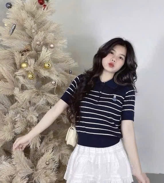 ÁO POLO LEN VẶN THỪNG THÊU GẤU CỘC TAY NỮ THU ĐÔNG