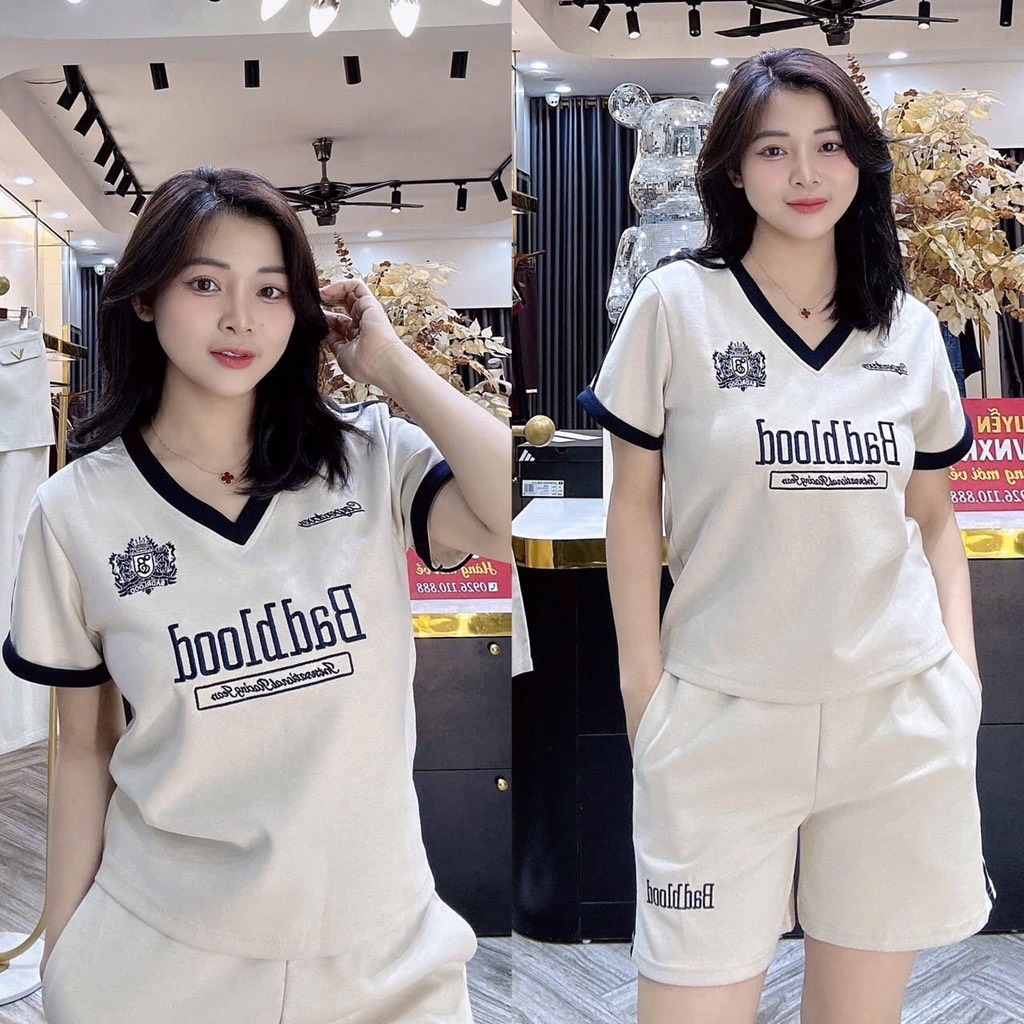 BỘ NỮ ÁO CỘC BAD BLOOD SẴN(SALE 119k)