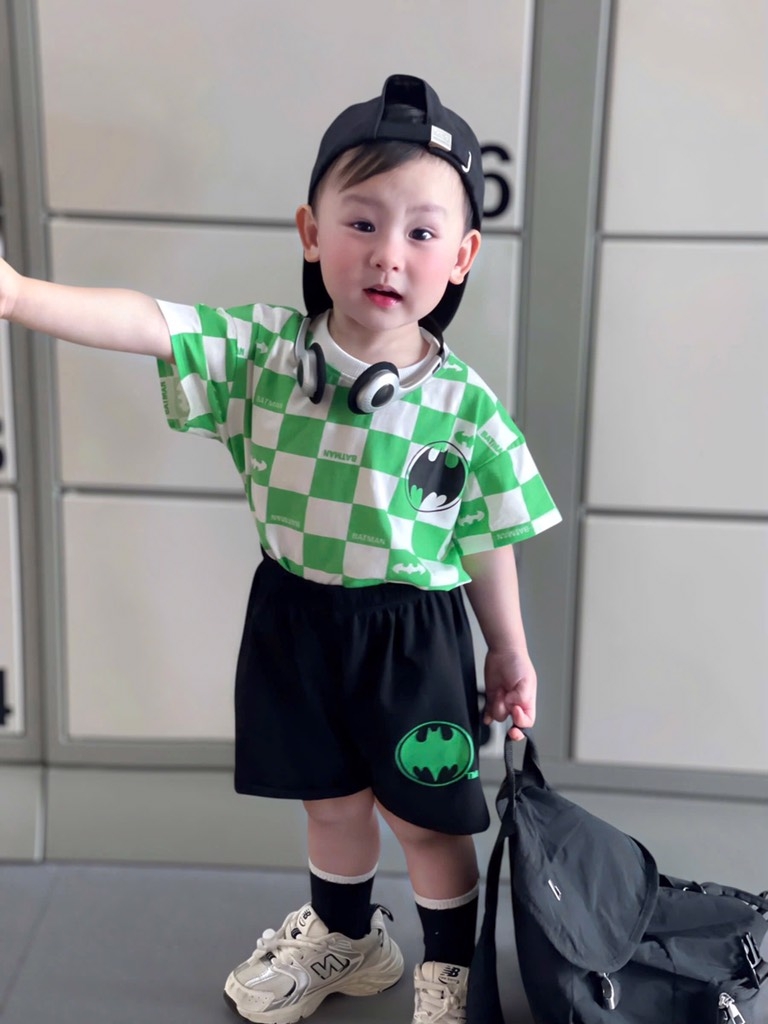 SET 2 BỘ BÉ TRAI KẺ CARO KHỦNG LONG SẴN