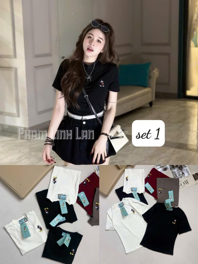 SET 2 ÁO ZIP MICKEY BABYTEE NỮ