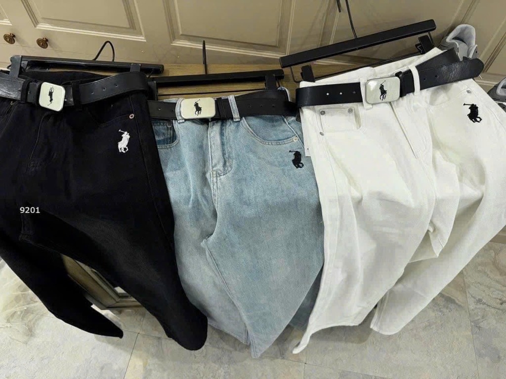 QUẦN JEAN SUÔNG THÊU NGỰA 3 MÀU NỮ SẴN (SALE 97k)