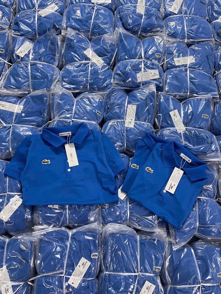 ÁO POLO LACOSTE THÊU CÁ SẤU XANH DƯƠNG NỮ SẴN (XẢ 55k)