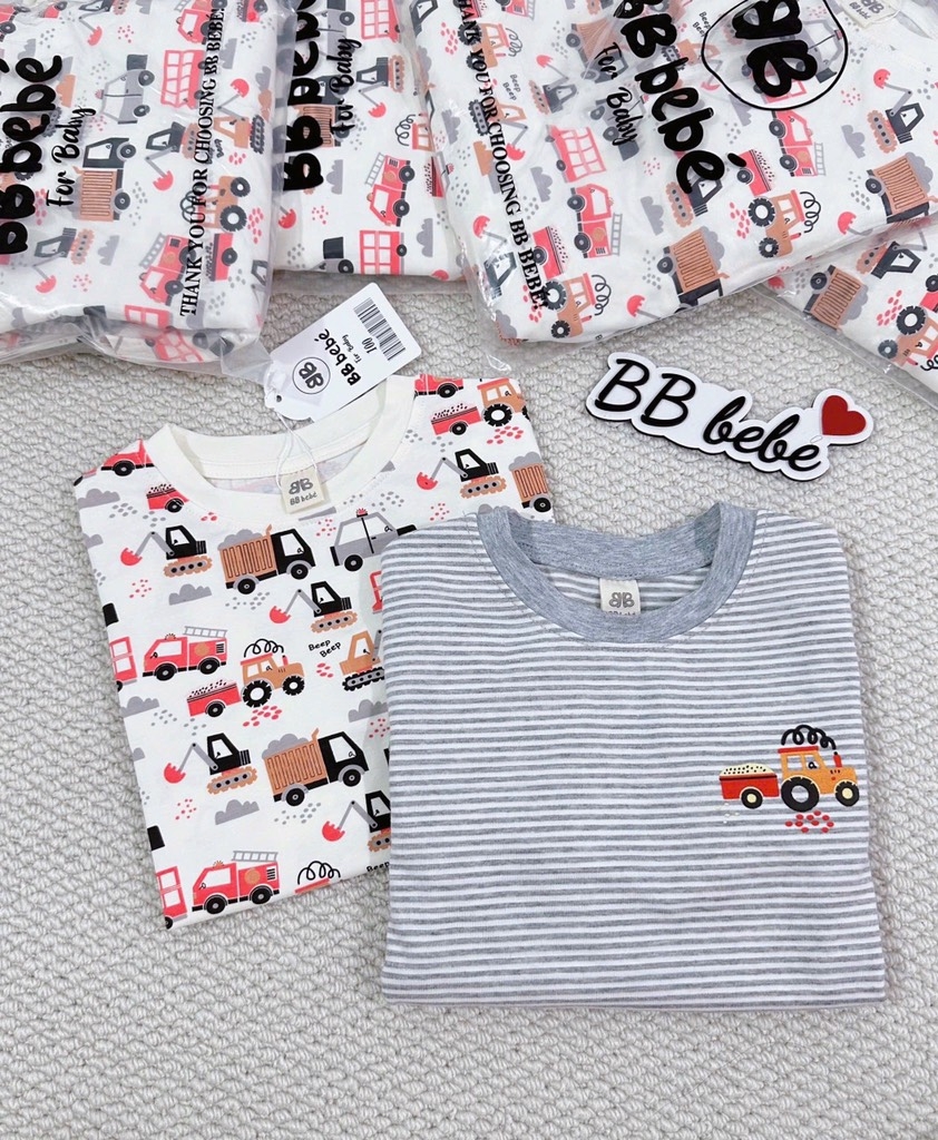 SET 2 BỘ DÀI OTO NHÍ MÀU ĐỎ KẺ GHI BÉ TRAI SẴN