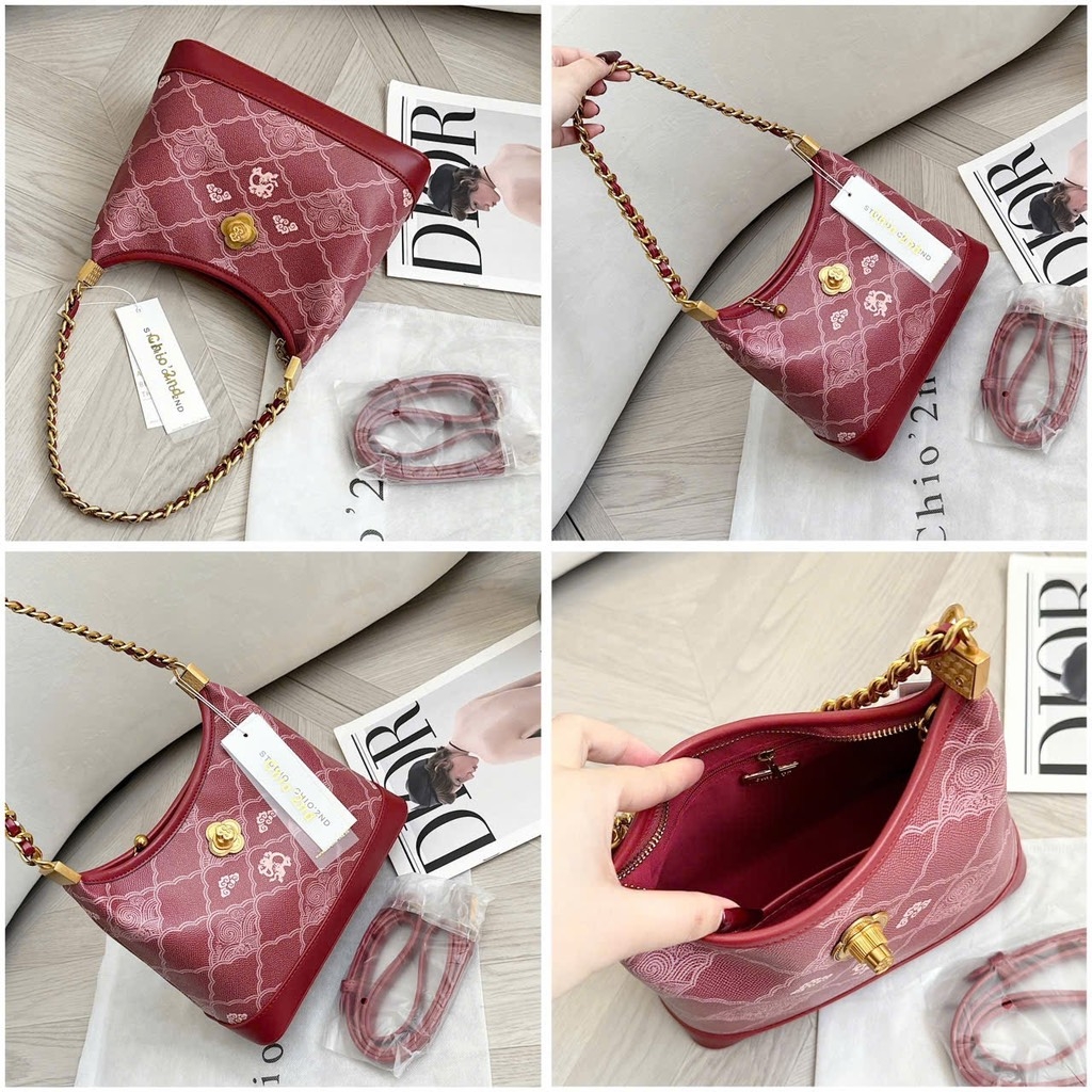TÚI XÁCH - TÚI CHIO ĐẾ DA ĐỎ NỮ SẴN