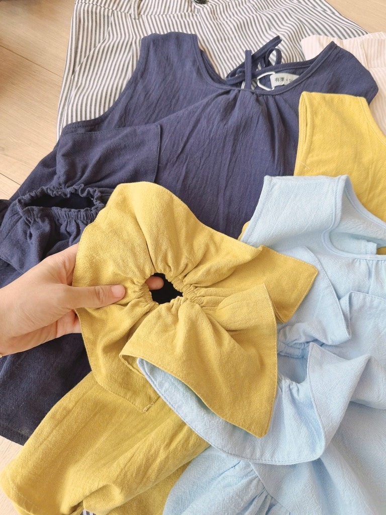 SET QUẦN KẺ ÁO BÈO TẶNG KÈM CHUN BUỘC TÓC SẴN
